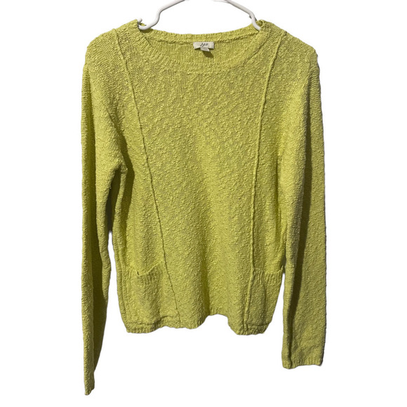 NWT J Jill Yellow Nubby Sweater w/Front Pockets - Picture 1 of 5